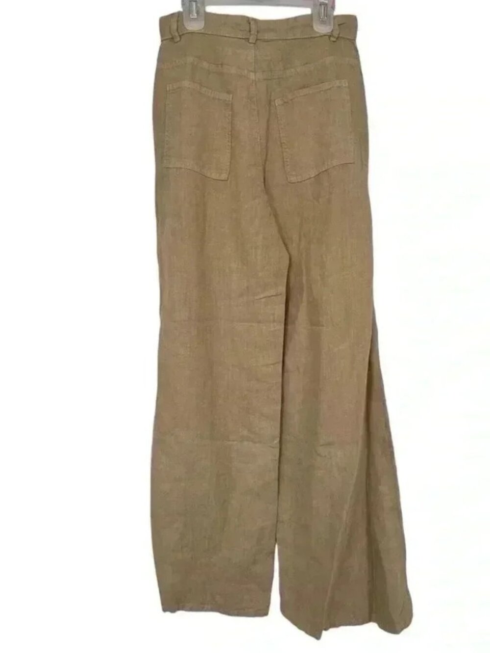 Enza Costa French Linen Wide Leg Trouser Pants 1 Oat Milk NWOT - Picture 6 of 10